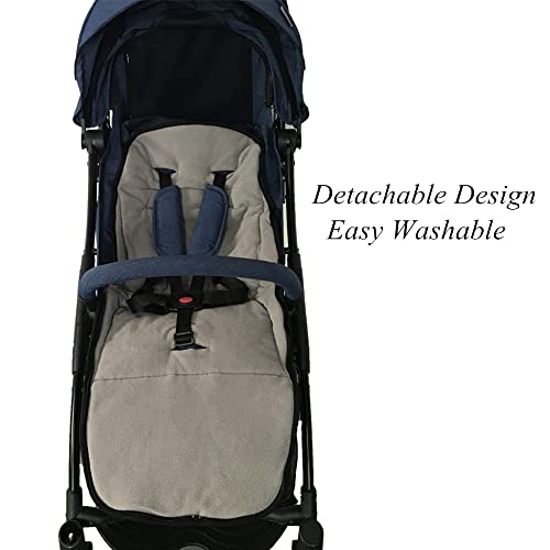 Image of RUIXIA Winter Warm Thick Fleece Baby Stroller Sleeping Bag Detachable Universal Waterproof Toddlers Zipper Closure Windshield Footmuff Newborn Infants Swaddle Blanket Pram Wrap, Grey (BUNBAG10)