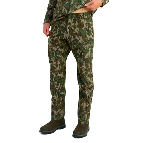 Nomad Men's Ambush Pant, Performance Camo Hunting Pants, Mossy Oak Greenleaf, Large