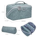 BOYATU Travel Makeup Bags Cosmetic Organizer Bag: 3-Set Large Capacity Make up Bag - PU Leather Toiletry Bags for Women - Wide Open Portable Pouch with Divider & Handle (01-Light Blue) - Image 2