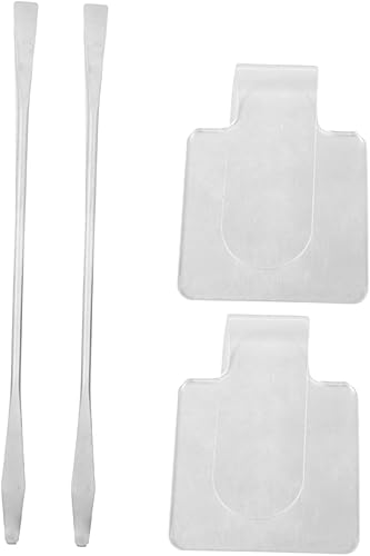 GALPADA 2pcs Handheld Makeup Mixing Palette Spatulas for Blending Foundation and Creams for Easy Shade Visibility