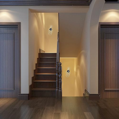 Image of Kawell 22W Indoor LED Wall Light Modern LED Wall Sconce Light Creative Wall Lamp LED Music Symbol Art Decoration for Bedroom Living Room Cafe Lounge Stairs Corridor, Black 3000K