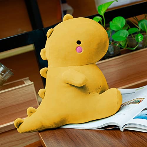 Image of AVS Cute Dinosaur Plush Toys, Fat Dinosaur Stuffed Animals Toys Dolls, Soft Plush Stuffed Dino Plushie, Birthday Gifts for Kids Girl Boys (Yellow 20 CM)