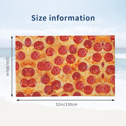 Serviette de bain microfibre pizza 3D : le cadeau original pour mariages - 4