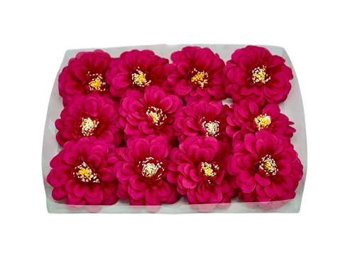 Image of WRAP Concepts Artificial Dahlia Flower Head for Home Decoration and Craft (20pcs) (Fuchsia)