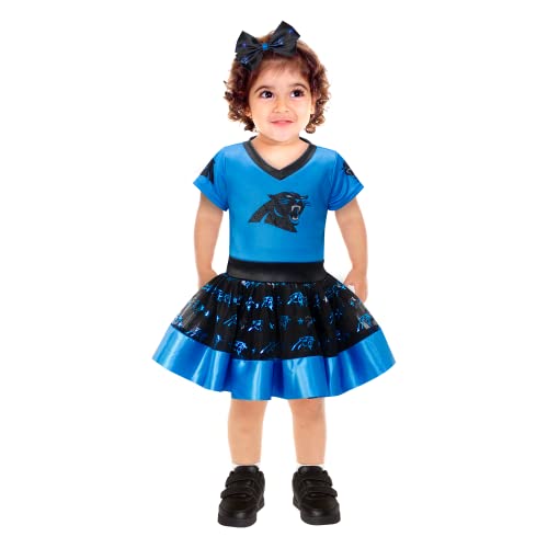 MODERN HERO Carolina Panthers Toddler Girl's NFL MVP Tailgate Tutu Dress Costume, Size 4T-5T