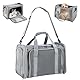 Haustiertragetasche – Faltbare Transportbox Katze & Hund, Leichte Katzentransporttasche mit Schultergurt, Atmungsaktive Transportbox für Reisen & Auto (Grau)