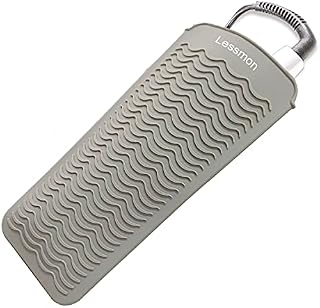 Heat Resistant Silicone Mat Pouch for Curling Irons, Hair Straightener, Flat Irons, and Other Hot Hair Tools, Height 28.5cm & Width 14cm, Grey