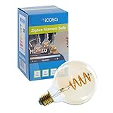 icasa 95mm Spiral Filament LED Lampe | abstimmbares weiÃŸes Licht | 1800K - 4000K |...