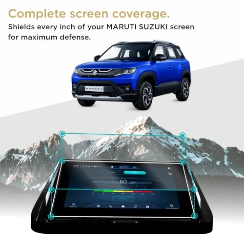 Image of Spartan Shield [2 PACK] Screen Protector for MARUTI SUZUKI BREZZA 2026 Facelift || 10.1-inch Infotainment System Touchscreen Display Guard || Anti Scratch | HD Clarity | Water Resistant || MarutiSuzuki Breeza Digital Touch Screen Accessory 2026+ [Not Tempered Glass]