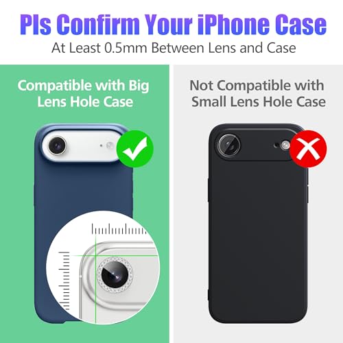 AGVEE 3+3 6 Pack for iPhone Air Camera Lens Protector Cover by AGVEE - Used condition - Image 3