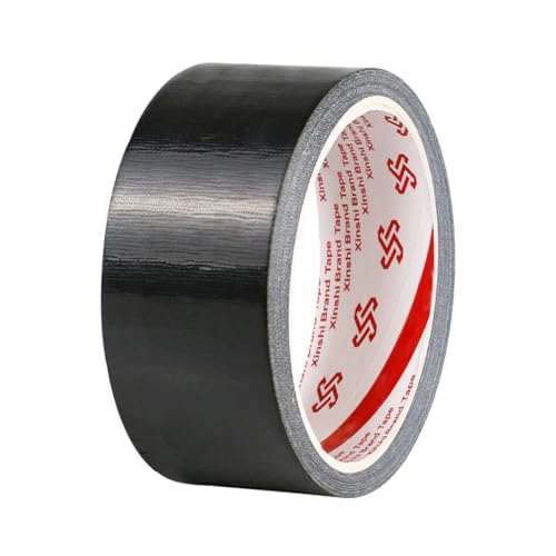 ダクト補修テープ 強力多用途 黒色 厚さ 0.23mm 幅 50mm× 長さ 20m ブラッククロス布基テープ 高耐久 防水粘着ガムテープ 配管 外壁 車両 梱包補修用 1 パック