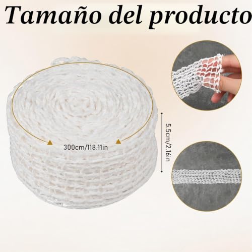 Miniatura 7 de Jeffdad Rollo De Red De Carne De 3.0 M, Malla Elástica Para Carne Elástico De Prensa De Jamón De Pavo Para Carnes Delicatessen Para Cocinar, Envolver Malla, Aves De Corral, Red De Jamón, Carne Ahumada