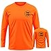 YOWESHOP Reflective Safety Long Sleeve Shirt-High Visibility Custom Work Shirts for Menï¼ŒOrange L