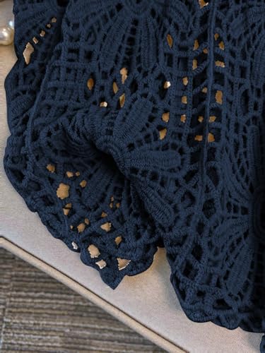 Image of MakeMeChic Women's Plus Size Crochet Tops Boho Beach Cover Ups | Summer, Vacation, Crochet Sweater, Swimsuit Coverups