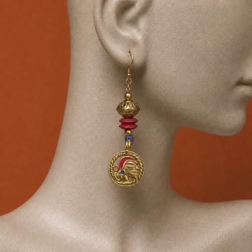 Image of Royal Queen & Empress Handcrafted Tribal Dhokra Earrings Collection for Women - Statement Ethnic Designs in Multiple Colours