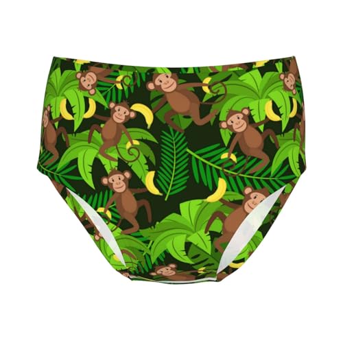 Monkeys And Bananas Girls' Underwear Soft Cotton Little Girls Panties Comfort Briefs
