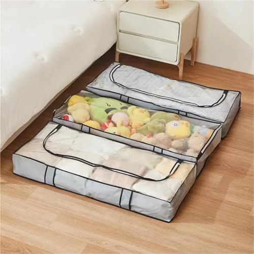 Bolsas para guardar ropa debajo de la cama en pack de 4 cajas organizadoras de tela con cremallera 3