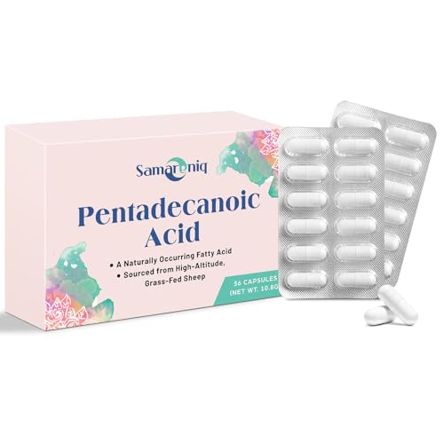 Samareniq Pentadecanoic Acid Supplement | 300mg C15:0 Formula | High-Altitude Grass-Fed Sheep Milk Source | Blister-Sealed Capsules (1 Pack)