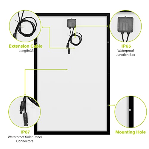 Newpowa 250W Solar Panel Monocrystalline For 12V 24V Norminal System With High-Efficiency Voltage Boost 15V Cells Works Best With Mppt Controller Charger Off-Grid For Rv Marine Boat 250 Watts thumb #4
