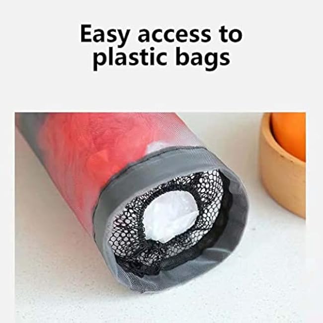 Plastic Bag Holder, Plastic Bag Holder Trash Bags Dispenser Hanging Garbage Bag Storage Organizer for Home Kitchen 3PCS