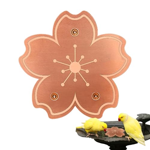 Disco De Cobre para Limpieza De Pajareras | Disco De Limpieza con Soporte Triple Punto para Pajareras | Placa Limpiadora Resistente Al Óxido para Accesorios De Mascotas En Parques