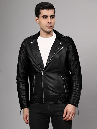 Image of Men's Motorcycle Leather Jacket