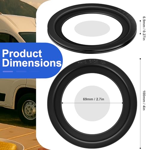 Image of 2 Pack RV Toilet Seal Replacement for Dometic 300, 310, 320 Series, Toilets Seal Gasket Kit Replace Part 385311658, Durable Rubber, Easy Installation, Fix Leakage & Odor, for Camper /Travel Trailers