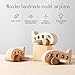ibwaae Wooden Airplane Toys, Air Transport Vehicles Play Set, Wooden Pull Games, Learning Gift Montessori Toy for Baby Toddler Boys Girls