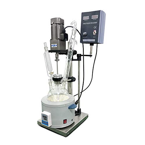 HNZXIB 1L Single Layer Glass Reactor Control Evaporation and Reflux for Reaction