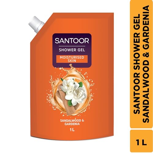 Image of SANTOOR SHOWER GEL SANDALWOOD & GARDENIA 1L