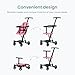 Dream On Me Coast Rider Travel Stroller, Lightweight & Compact Baby Stroller, Theme Park Approved, Book-Folding Design, Adjustable Handle, Soft-Ride Wheels, Converts to Rider & Scooter - Pink