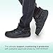 Orthofeet Men's Orthopedic Black Leather Alamo Adjustable Sneakers, Size 10.5 Wide