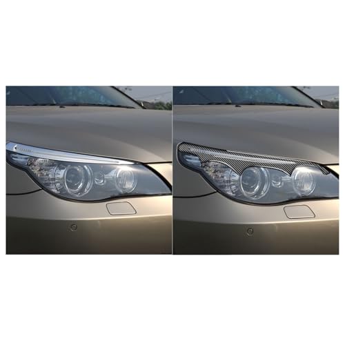 Sourcils de phare autocollants noirs ajustement précis E60 Série 5 04-10