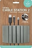 UT Wire UTW-CS04-GY Cable Station-2 Mountable Organizer, Writable Grey