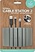 UT Wire UTW-CS04-GY Cable Station-2 Mountable Organizer, Writable Grey