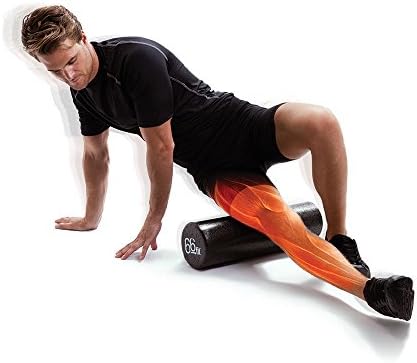66fit EPP Foam Roller 15cm Diameter Black - Physio Pilates Yoga Trigger Point Massage