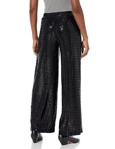 Anne Klein Women's Pull on Metallic Lacquer & Glitter Wide Leg Pant2