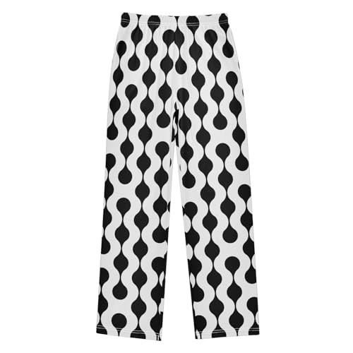 ZZXXB Circle Seamless Boys Long Pants Soft Trousers Elastic Waist Kids Lounge Bottoms with Pockets S-XL