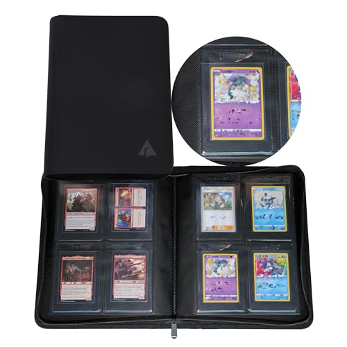 Rayvol 4-Pocket Binder for Semi Rigid Card Holders, Holds 208 Semi Rigid Card Holder, Semi Rigid Card Holder Binder
