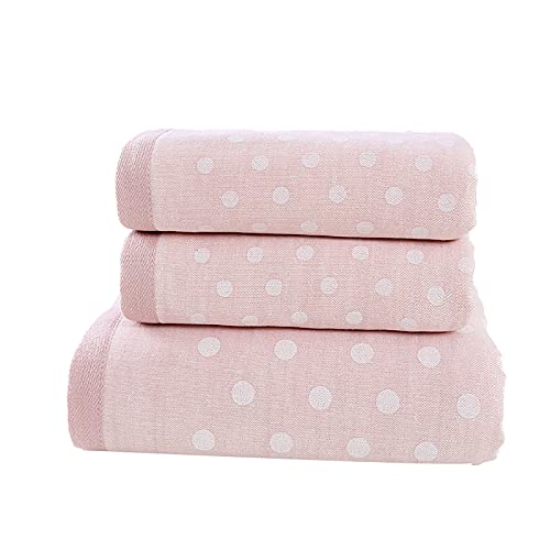 Ensemble de serviettes de bain rose en pur coton premium - 2