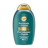OGX® ProGrowth + Peptide Clarifying Shampoo, Gentle Exfoliating Scalp Shampoo Supports Natural Hair Growth by Removing Scalp Build-Up, 1.5% Mandelic Acid, 385 mL