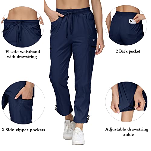Mofiz Women's Outdoor Hiking Pants Waterproof Athletic Workout Camping Climbing Trouser Navy Blue Xl #TOP3