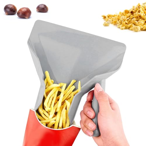 Cyrank - Cuillère à Frites à Poignée Droite, Pelle à Frites, Ensacheuse à Frites En Plastique, Pelle à Popcorn Avec La Poignée, Pelle à Frites Antidérapante Pour Pop-Corn, Bonbons, Snacks - -22%