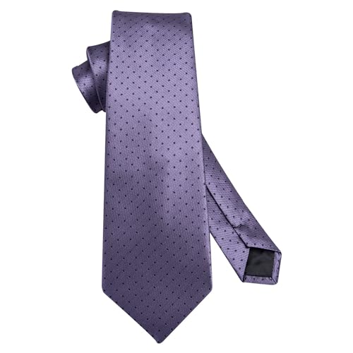 Image of HISDERN Ties for Men Plaid Checkered Tie with Pocket Square Woven Business Formal Necktie Handkerchief Set Wedding Party