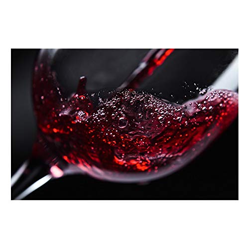 Póster enmarcado Arte de la pared de la cocina Impresión nórdica Pinturas de copas de vino tinto Pósteres e impresiones para la decoración del hogar del comedor 30x55cm (12x22in) con marco Cover