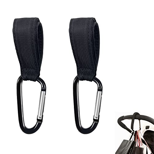 Ganchos Carro Bebé, Ganchos Multiusos, Colgador Bolso Carrito Bebe, Mosqueton Carro Bebe, Pack de 2, para Sillita, Cochecito o Silla de Ruedas Cover