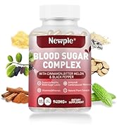 Blood Sugar Complex Supplement – Supports Healthy Blood Sugar in Normal Range, Natural with 20 Ac...