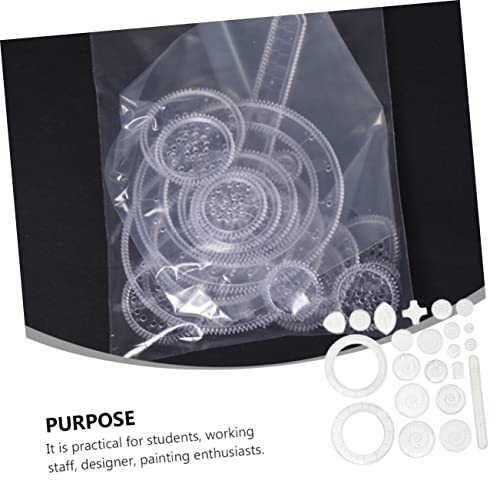 EXCEART 1 Conjunto 22Pcs Régua Para Ferramentas Para Kit De Molde Espirógrafos Réguas Para Desenho C