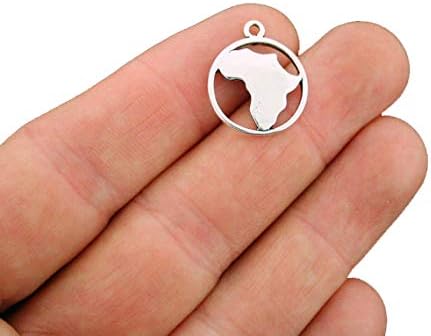 Bohemian FindingsBULK 40 Africa Antique Silver Tone Charms - SC3686