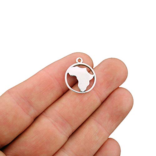 Bohemian FindingsBULK 40 Africa Antique Silver Tone Charms - SC3686